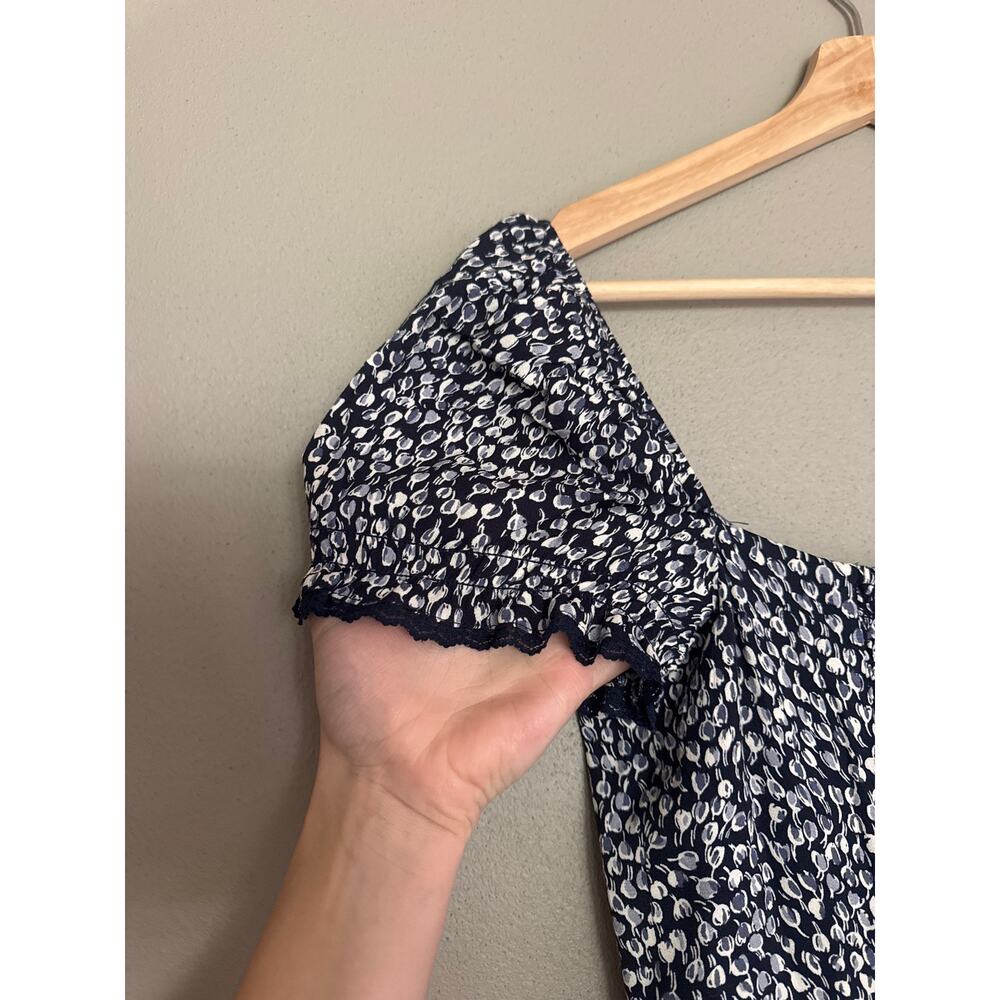 REFORMATION Shyla Midi Dress in Navy Size 6 - Picture 10 of 11